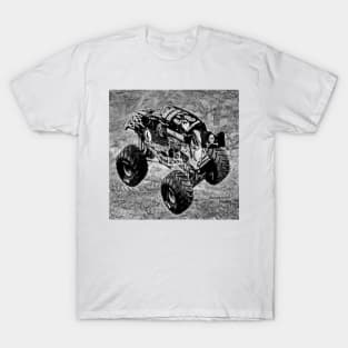 Gravedigger - Black and White T-Shirt